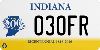 IN license plate 030FR