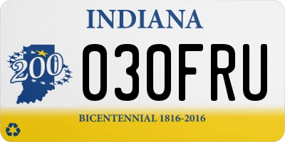 IN license plate 030FRU