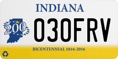 IN license plate 030FRV