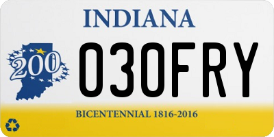 IN license plate 030FRY