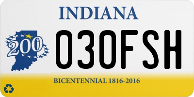 IN license plate 030FSH