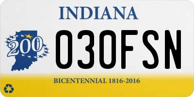 IN license plate 030FSN