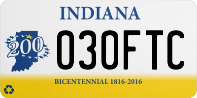 IN license plate 030FTC