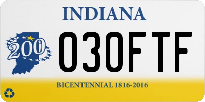IN license plate 030FTF