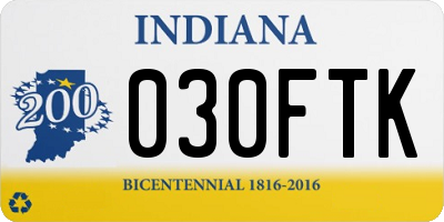 IN license plate 030FTK