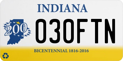 IN license plate 030FTN