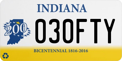 IN license plate 030FTY