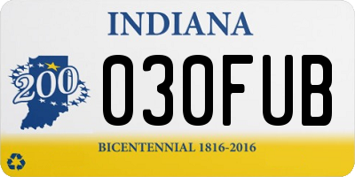 IN license plate 030FUB