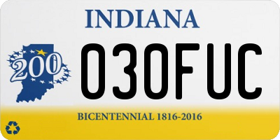 IN license plate 030FUC