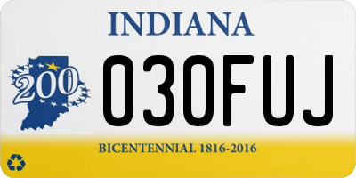 IN license plate 030FUJ
