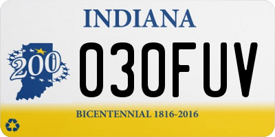 IN license plate 030FUV