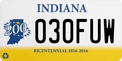 IN license plate 030FUW