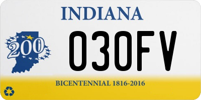 IN license plate 030FV