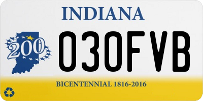 IN license plate 030FVB