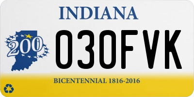 IN license plate 030FVK