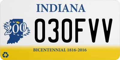 IN license plate 030FVV
