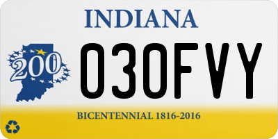 IN license plate 030FVY