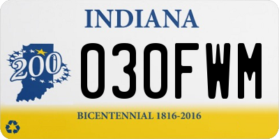 IN license plate 030FWM
