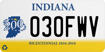 IN license plate 030FWV