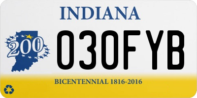 IN license plate 030FYB