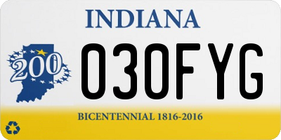 IN license plate 030FYG