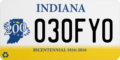 IN license plate 030FYO