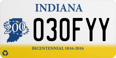 IN license plate 030FYY