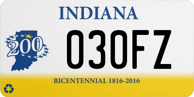 IN license plate 030FZ