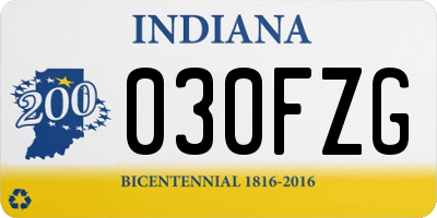 IN license plate 030FZG