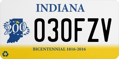 IN license plate 030FZV