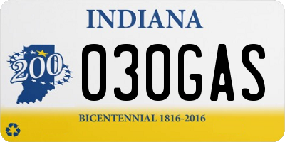 IN license plate 030GAS