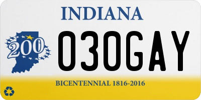 IN license plate 030GAY