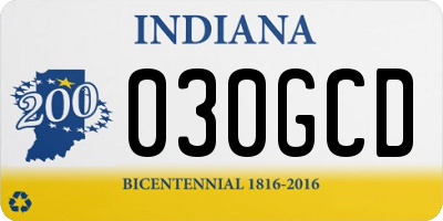 IN license plate 030GCD