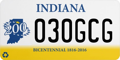 IN license plate 030GCG