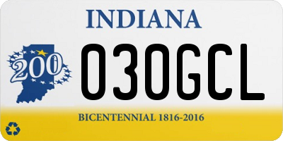 IN license plate 030GCL