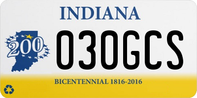 IN license plate 030GCS
