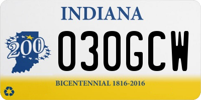 IN license plate 030GCW