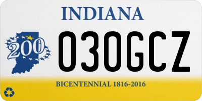 IN license plate 030GCZ