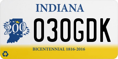 IN license plate 030GDK