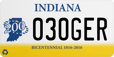 IN license plate 030GER
