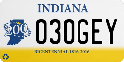IN license plate 030GEY
