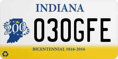 IN license plate 030GFE