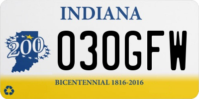 IN license plate 030GFW