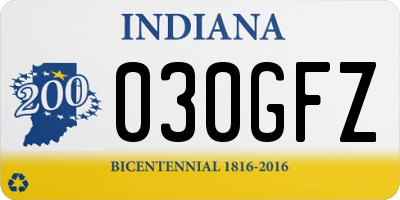 IN license plate 030GFZ