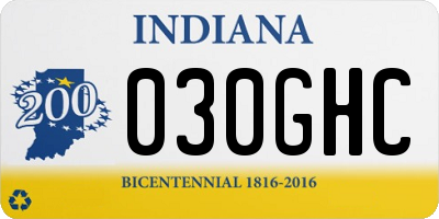 IN license plate 030GHC