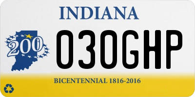 IN license plate 030GHP