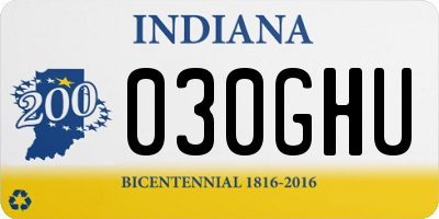 IN license plate 030GHU