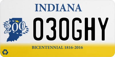 IN license plate 030GHY