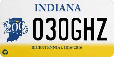 IN license plate 030GHZ