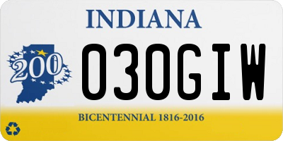 IN license plate 030GIW